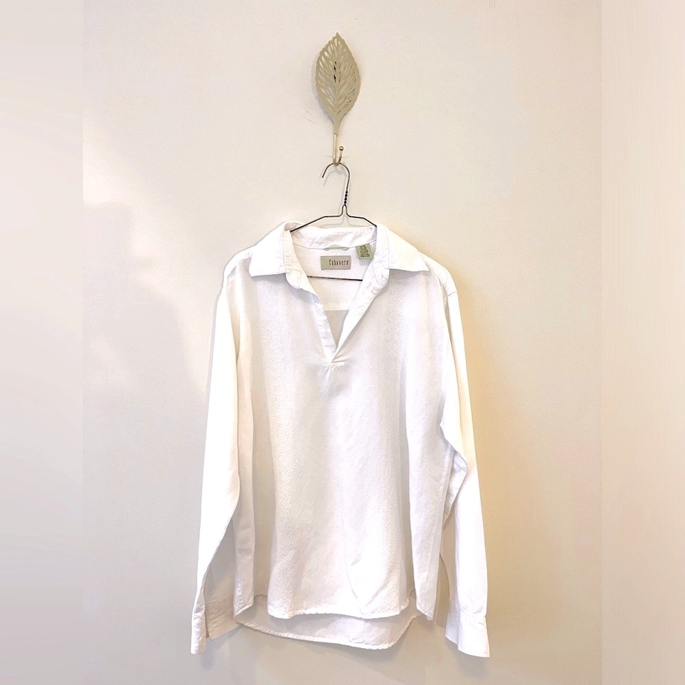 🤍Cubavera Linen Blend Shirt